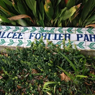 At the front of the park!