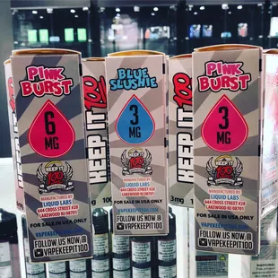 Vape juice. WARNING: This product contains nicotine. Nicotine is an addictive chemical.
