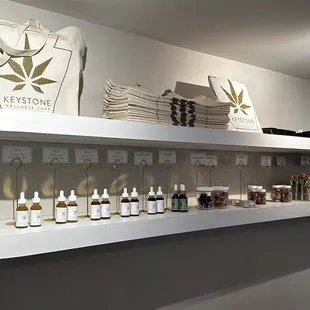 a display of various products