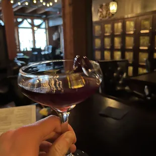 My fancy cocktail with their private members lockers u. The background.