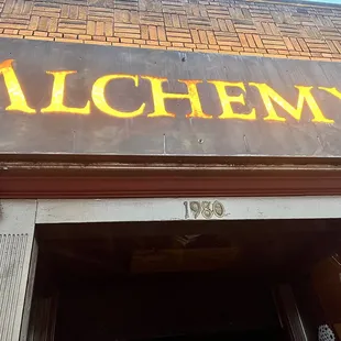 Alchemy restaurant entrance