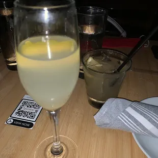 Pear drink and the houndog