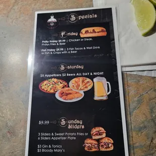 a menu for a mexican restaurant