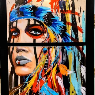 Abstract graffiti art paintings