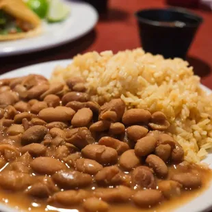 Side of rice and beans