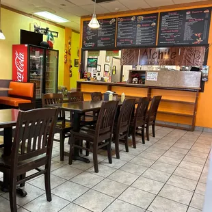 Order counter and menu