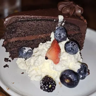 Chocolate layer cake. Perfectly moist and not overly rich! A perfect balance of sweetness.