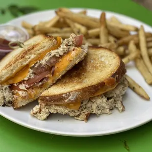 Tuna Melt and fries.
