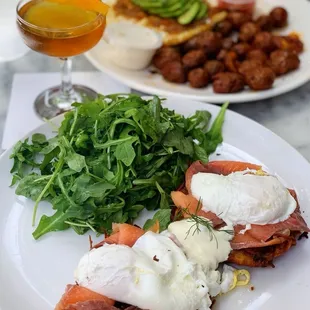 Huevos Rancheros &amp; Smoked Salmon Breakfast Stack