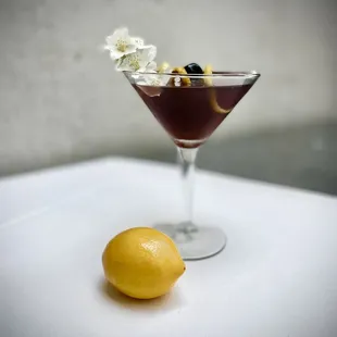 The Aviation: Empress gin, maraschino liqueur, creme de violette, lemon