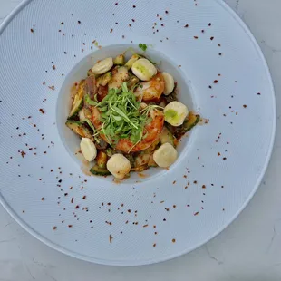 a plate of food on a table