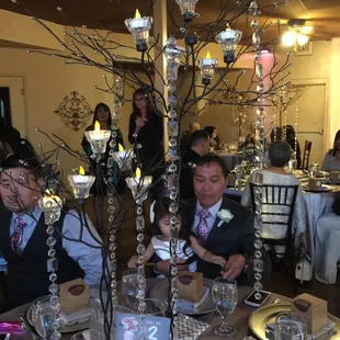 Beautiful centerpiece. Decorations was awesome.