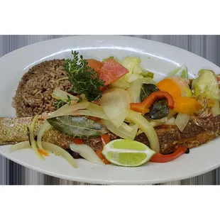 Escovitched whole snapper