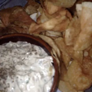 Chips & Three-Onion Dip*