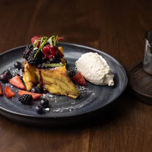 Baked French Toast | whipped cream, fresh berries