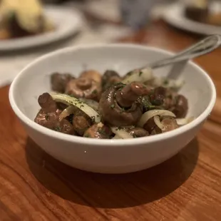 Side of Button Mushrooms &amp; Sweet Onion.