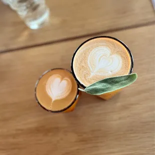 Cortado, Sage and Maple latte (sage was subtle and so good!)