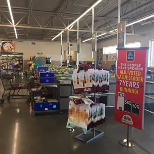 the inside of a grocery store