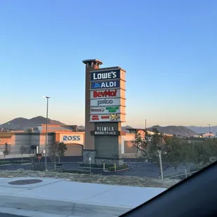 a view of a liquor store from a car window