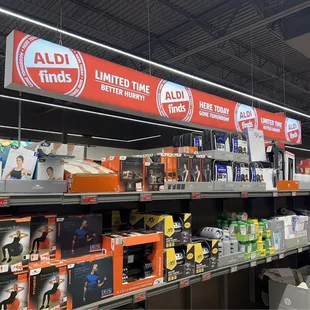 a variety of products on display in a store