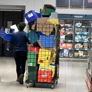 Empty boxes are your best friends at Aldi