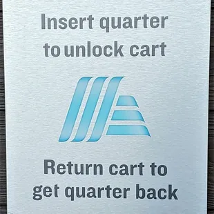 This is sign is by the cart area just outside the store.  Photo taken February 4, 2021.