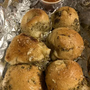 Some HUGE garlic knots