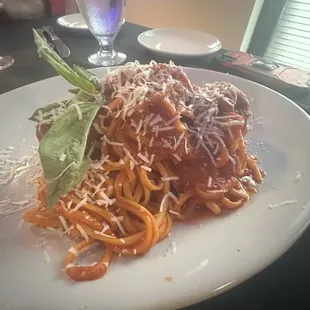 Spaghetti and meatballs