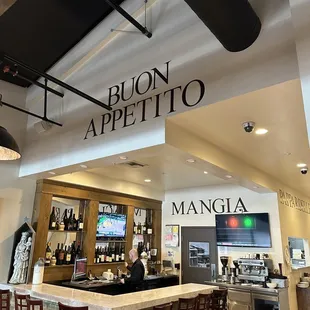 a view of the bar area