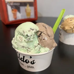 Mint stracciatella, cookies