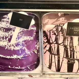 Ube &amp; Raspberry Chip gelato
