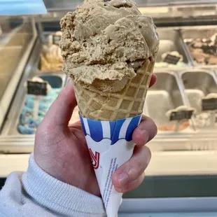 Koffee krunch in a waffle cone