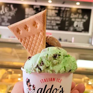 Keto gelato with monkfruit! Mint &amp; chocolate 6.16.21