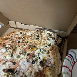 Poorly prepared pizza.