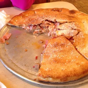 Meat lovers stuffed pizza