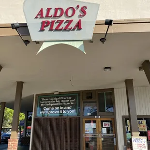 the front of the restaurant
