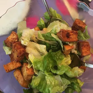 I added my own croutons to make their salad to go even better.