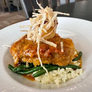 Off-menu special: veal osso bucco over Parmesan risotto