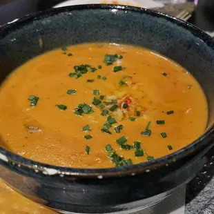 Lobster bisque was delicious