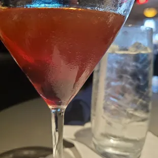 Very nice Manhattan. 2 Luxardo cherries. Life is good.