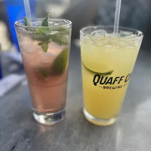 Raspberry Mojito and Margarita