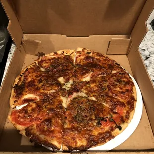My margarita pizza from Ale Emporium