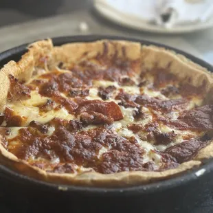Deep dish pizza