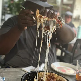 Deep dish pizza
