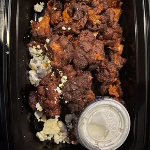 Buffalo Cauliflower (burned/charred). Not edible