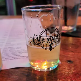a glass of ale mary's