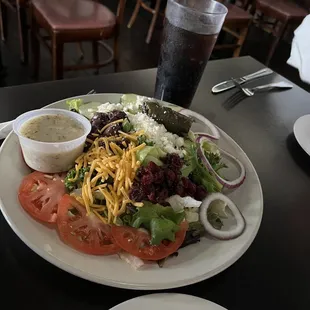 Greek Salad with Greek Feta.  Love this salad!