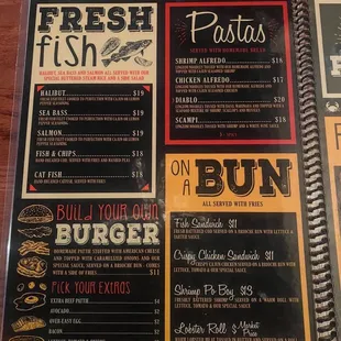 the menu