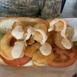 Shrimp Po Boy Sandwich