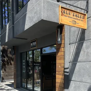 the entrance to the building